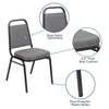 Flash Furniture Gray Fabric Banquet Chair with Silver Vein Frame FD-BHF-1-SILVERVEIN-BCG-GG